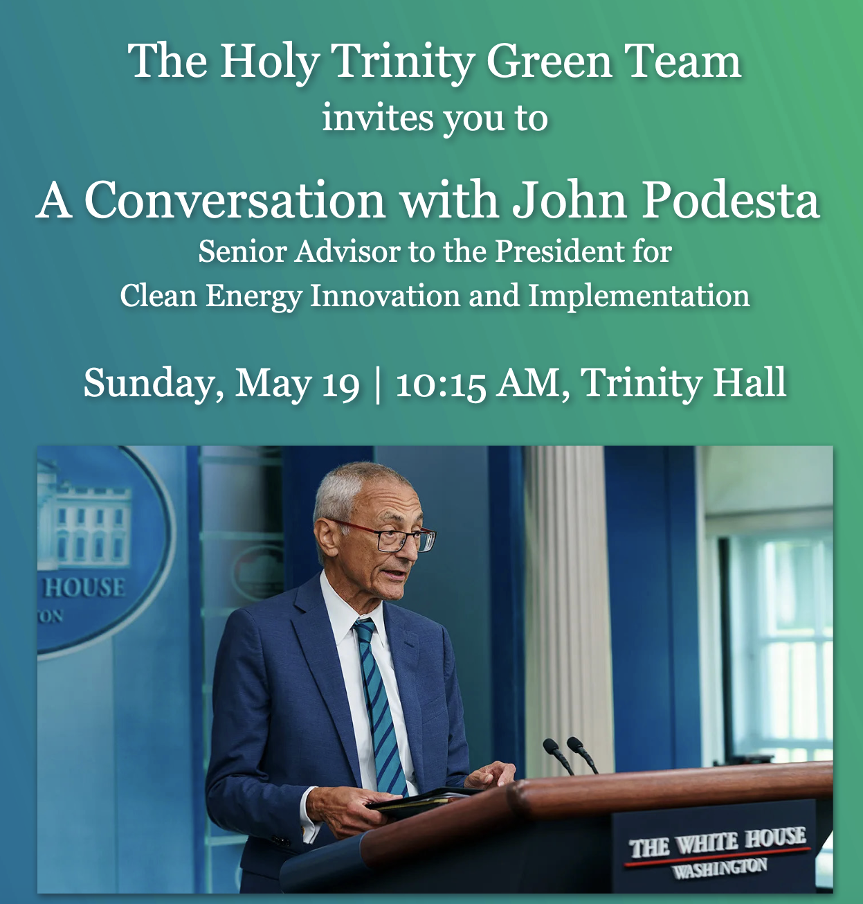 A Conversation With John Podesta | God's Planet
